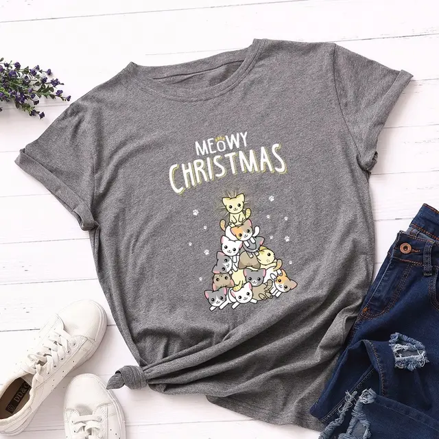 Printed top short sleeves Dark Grey - Shop at LoveMi