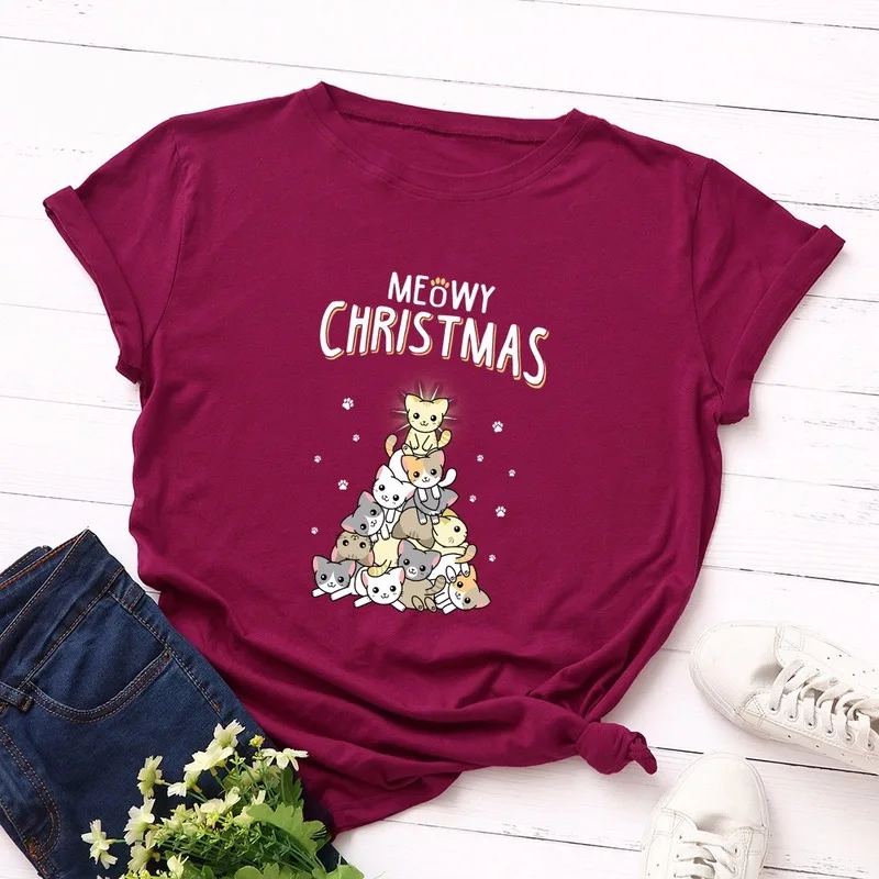 Printed top short sleeves - Wine