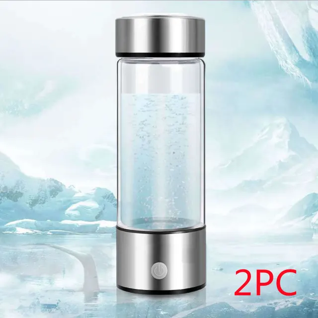 Portable Ionized Water Cup Hydrogen Bottle Silver 2Pc - Shop at LoveMi