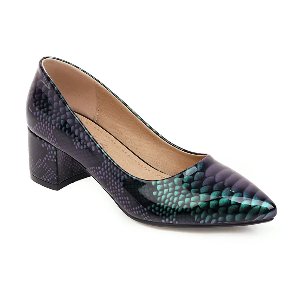 Mid heel women's shoes - Green
