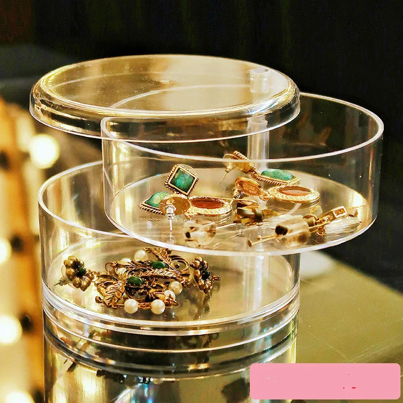 Multilayer Rotatable Plastic Jewelry Storage Box - 3Style