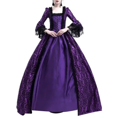 Lace flared sleeve dress Purple - Shop at LoveMi