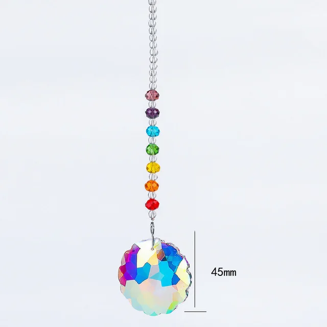 Home Colorful Crystal Chain Hanging Window Decoration B 45Mm - Shop at LoveMi