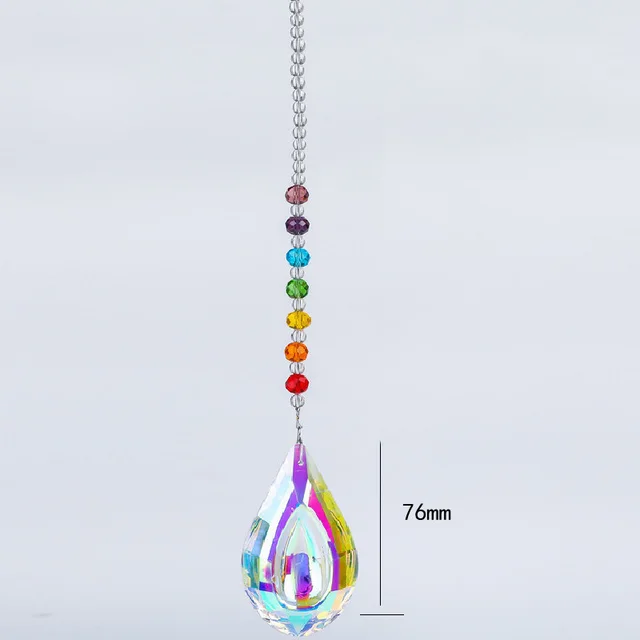 Home Colorful Crystal Chain Hanging Window Decoration E 76Mm - Shop at LoveMi