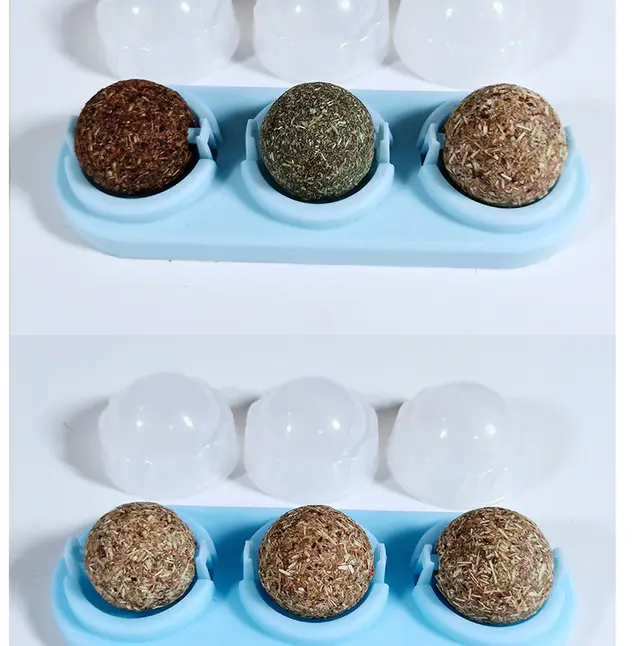 Lot Self adhesive Rotated Catnip Lick Ball Blue - Shop at LoveMi