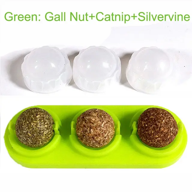 Lot Self adhesive Rotated Catnip Lick Ball Green - Shop at LoveMi