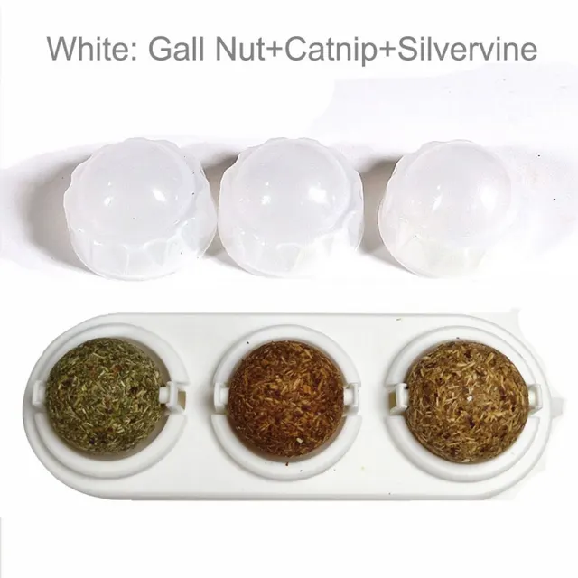 Lot Self adhesive Rotated Catnip Lick Ball White - Shop at LoveMi