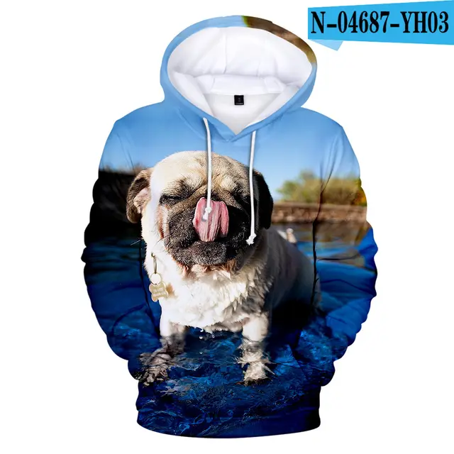 French bulldog peripheral series casual loose hooded sweater K1 Style - Shop at LoveMi
