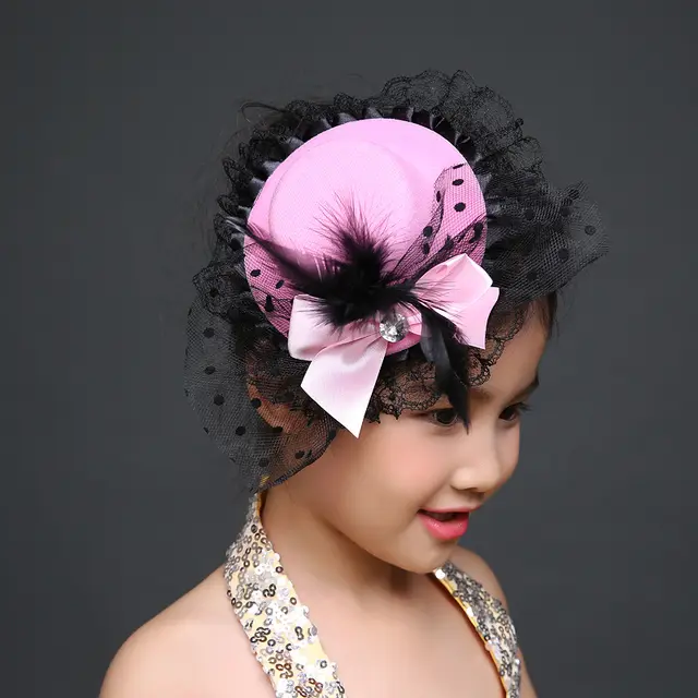 Feather lace bow topper Pink - Shop at LoveMi