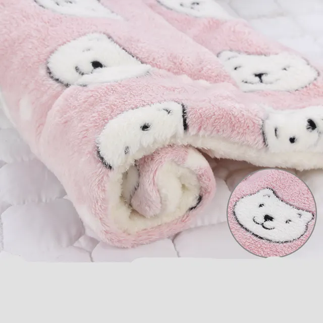 Thickened Blanket for Cats And Dogs Pink Bear - Shop at LoveMi