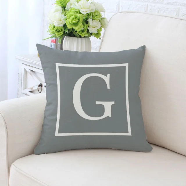 English alphabet single-sided printed pillowcase - G