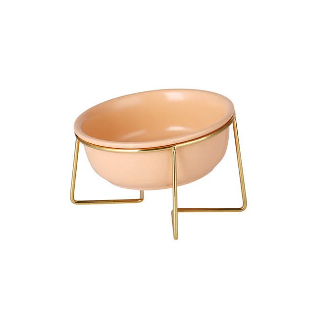 Ceramic tableware with gold frame Orange - Shop at LoveMi