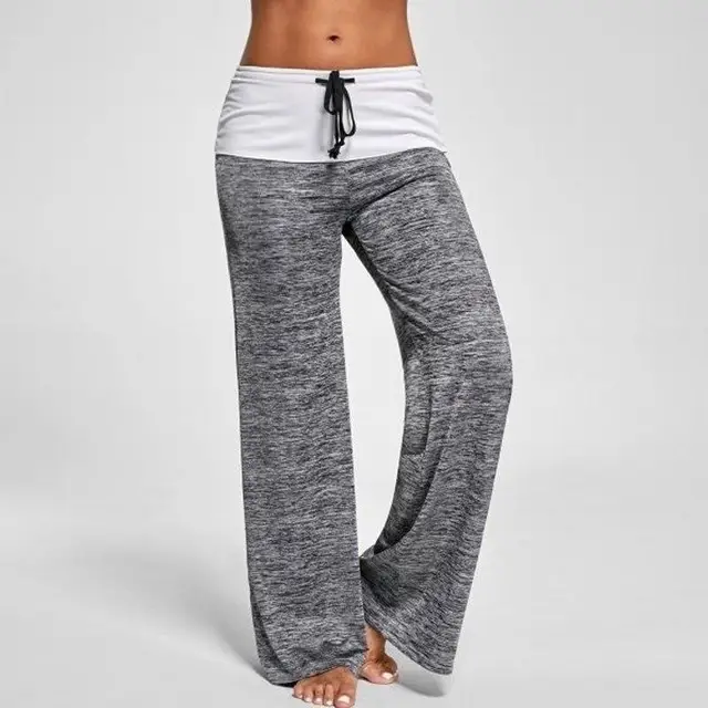 Yoga Quick drying Sports Long Outdoor Leisure Wide leg Pants Grey - Shop at LoveMi