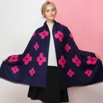 Navy Blue Plum Red