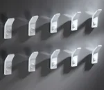 Punch-free metal hook - White1 10Pcs