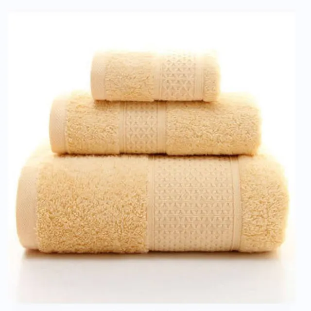 Pure cotton thickened bath towel Yellow - Shop at LoveMi
