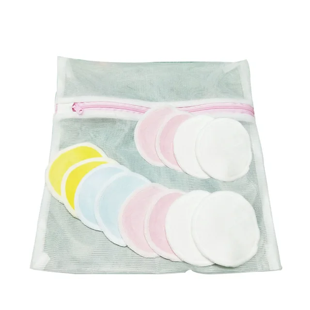 Velvet Bamboo Fiber Makeup Remover Set 12 Pieces + Washing Bag - Shop at LoveMi