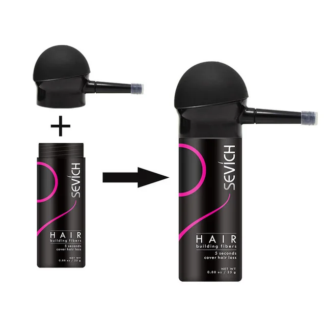 Keratin Hair Fiber Spray Applicator Hair Building Fiber Applicator Spray Nozzle Hair Sprays For Hair Loss Extensions Dark Brown - Shop at LoveMi