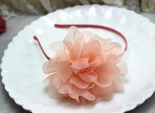 Korean super flower children headdress ornaments wedding flower girl dress accessories factory - Orange