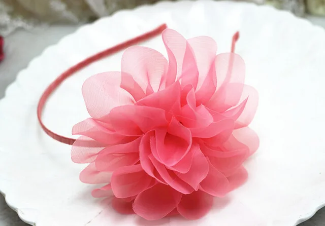 Korean super flower children headdress ornaments wedding flower girl dress accessories factory - Red