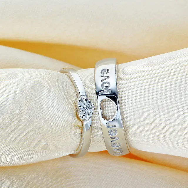 S925 sterling silver ring couple ring forever love engagement ring Female Models - Shop at LoveMi