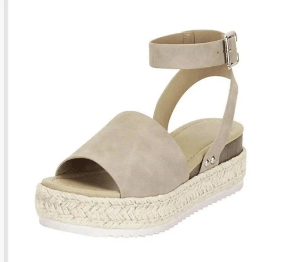 Wedge fish mouth shoes - Khaki