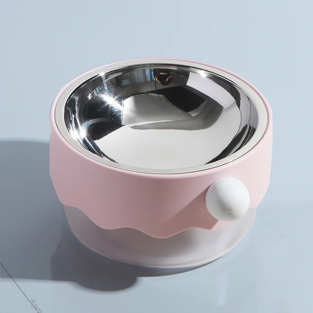 Stainless steel pet bowl Pink - Shop at LoveMi