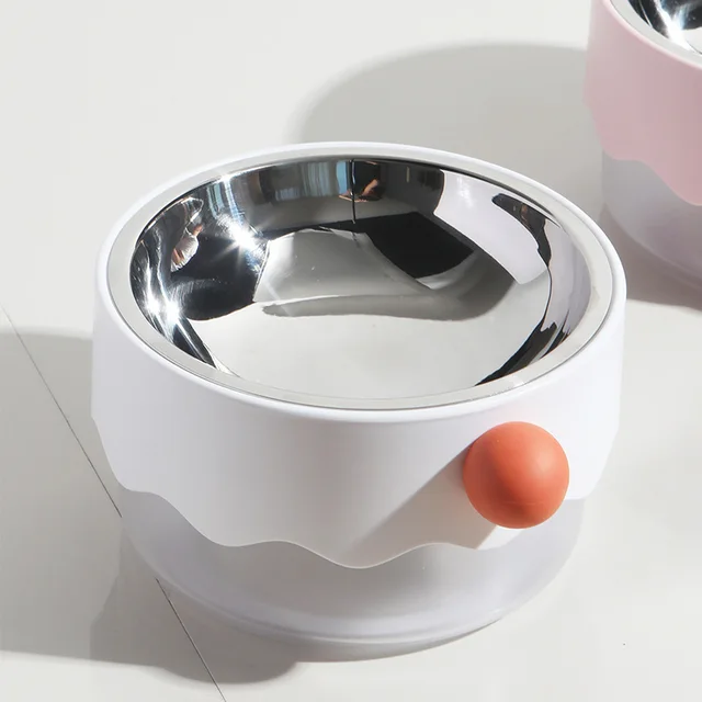 Stainless steel pet bowl White - Shop at LoveMi
