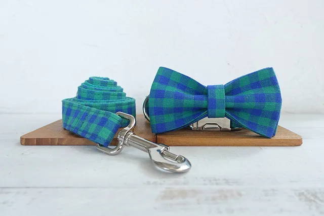 Colored pattern traction rope Bow Tie Collar Leash - Shop at LoveMi