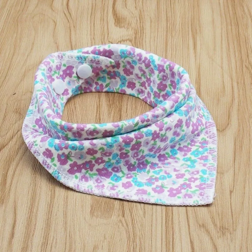 Cat and dog triangle scarf - Purple - View 1