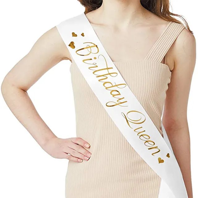 Party birthday strap - White