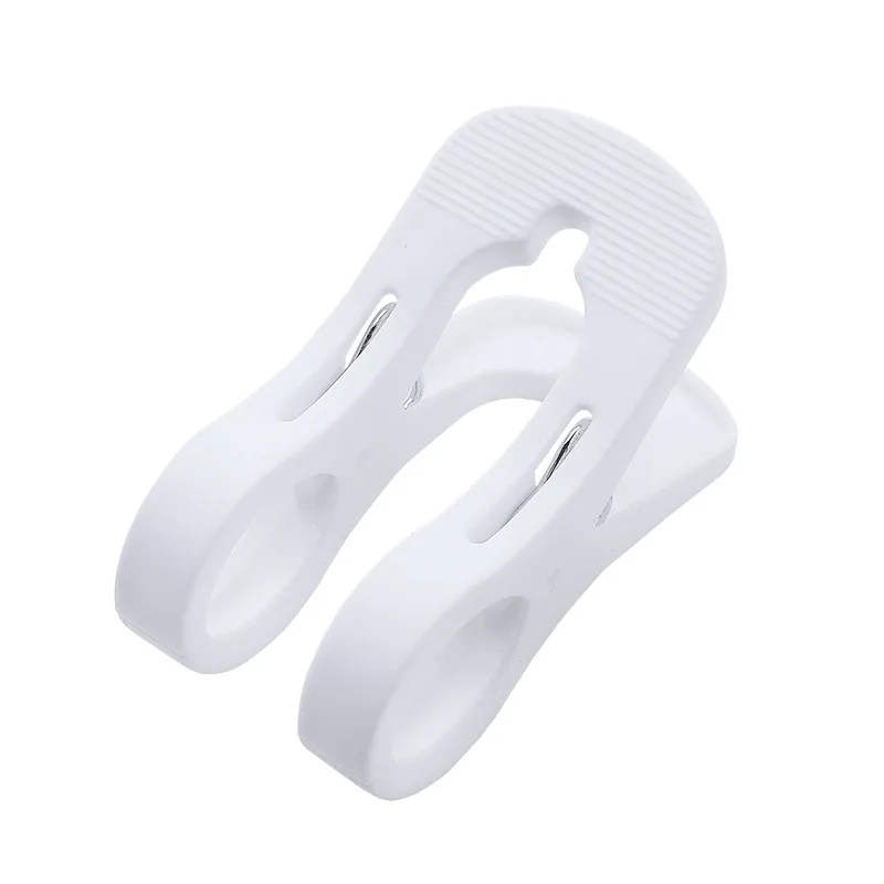 Large windproof plastic clothes drying quilt clothespin - White
