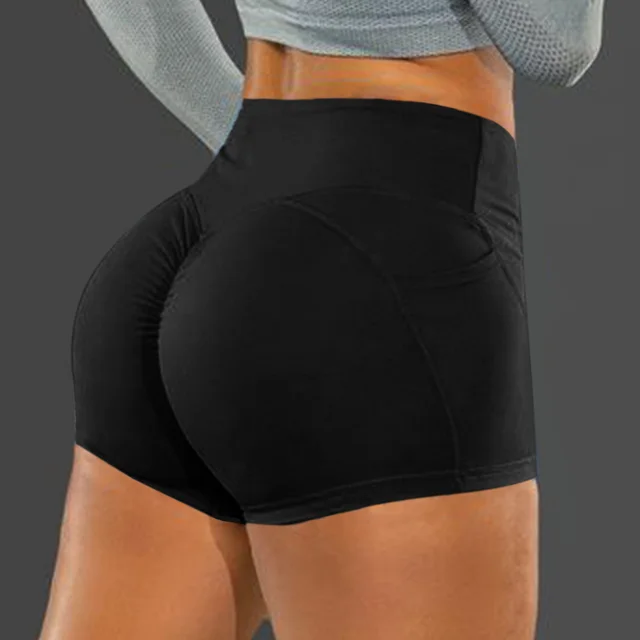 Solid Color Sporty Leggings With Pocket Lifts Black - Shop at LoveMi