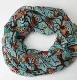Chamsgend Newly Design Women Ladies Owl Cartoon Print Scarf Warm Wrap Shawl O Neck Rings 160405 Chamsgend - Light Blue