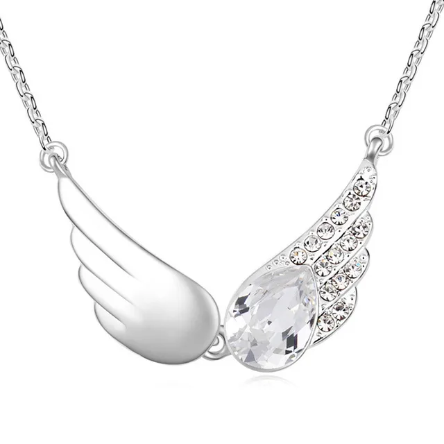 1000se Crystal Necklace Eith Austrian Elements White - Shop at LoveMi