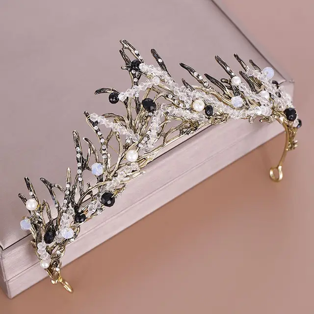 Children's Crown Tiara Princess Baroque Vintage Crystal Gold - Shop at LoveMi