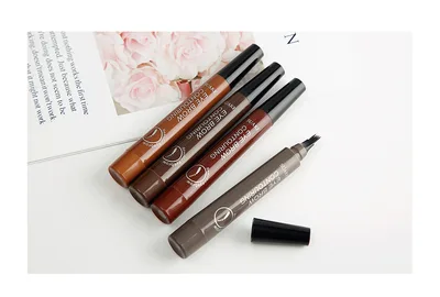 Four headed Eyebrow Pencil Long lasting No Blooming Natural Black - Shop at LoveMi