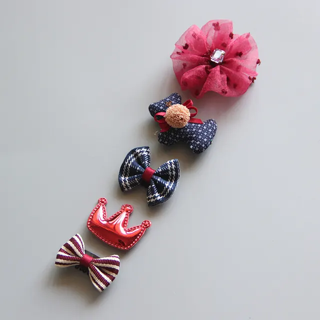 Baby headdress princess hairpin five piece suit 7 Style - Shop at LoveMi