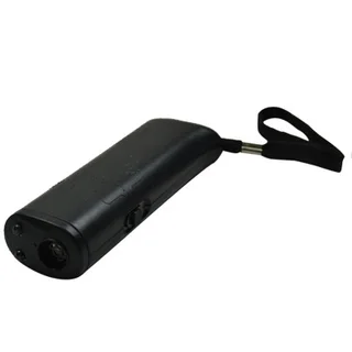 3-in-1 Anti Barking Dog Training Device Ultrasonic Dog Training Repeller LED Flashlight - Black