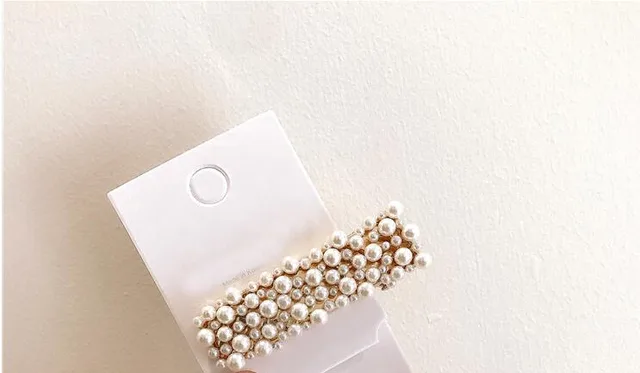 02.21 South Korea East Gate Delivery of the same Pearl Star Hair Clip Set NYU Geometric Pearl Edge Clip Rectangle - Shop at LoveMi