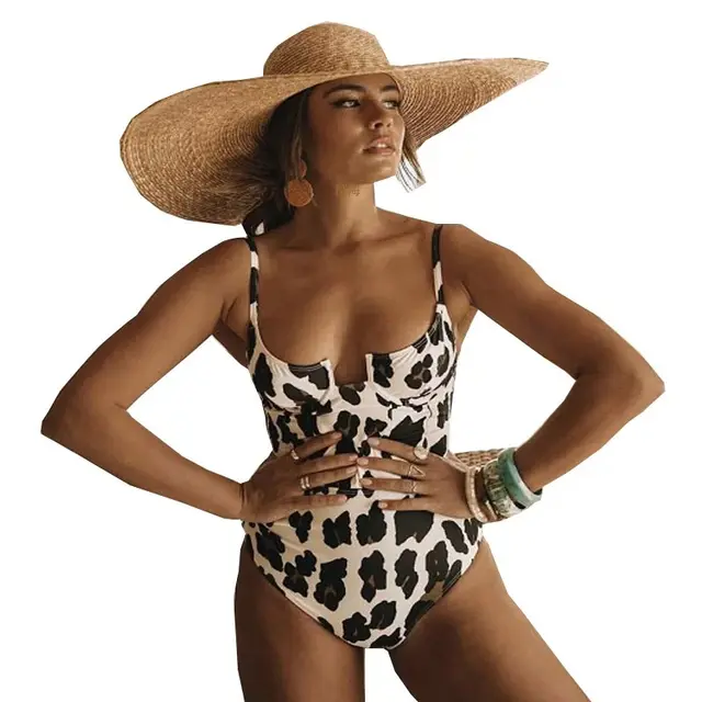 Leopard print swimsuit Black - Shop at LoveMi