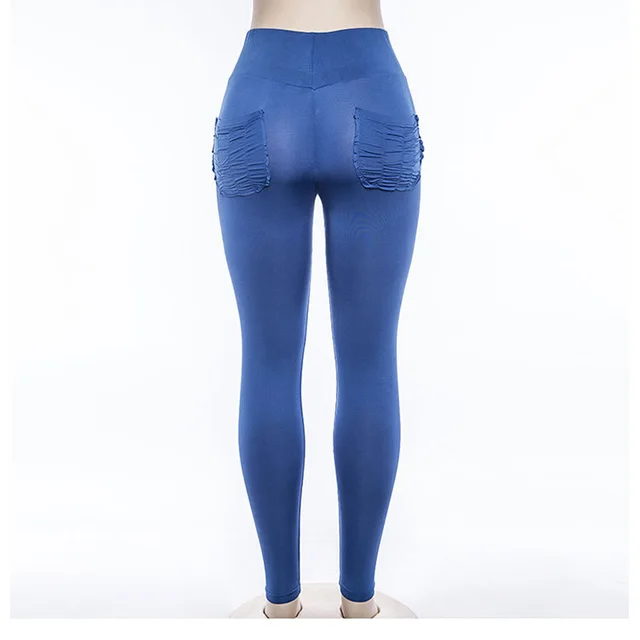 Women's Fashion Slim fit Hip lifting Pleated Sweatpants Sapphire - Shop at LoveMi