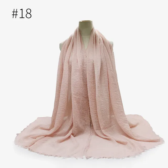 Bubble plain Scarf / cotton scarf fringes women soft solid hijab popular muffler shawls big Pashmina wrap hijab 18 Style - Shop at LoveMi