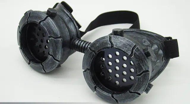 Steampunk gas mask face Silver - Shop at LoveMi