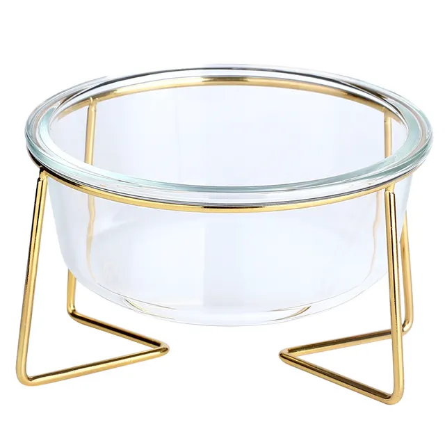 Tilt glass pet bowl Single Bowl Shelf - Shop at LoveMi