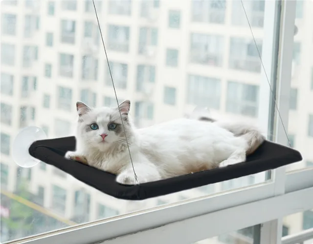 Pet Litter Sucker Hanging Cat Window Hammock Black - Shop at LoveMi