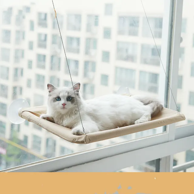 Pet Litter Sucker Hanging Cat Window Hammock Khaki - Shop at LoveMi