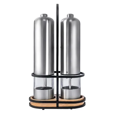 Plastic Electric Pepper Mill Plastic Grinder Mill Silve 2Pcs Set - Shop at LoveMi