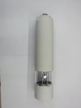 Plastic Electric Pepper Mill Plastic Grinder Mill - White