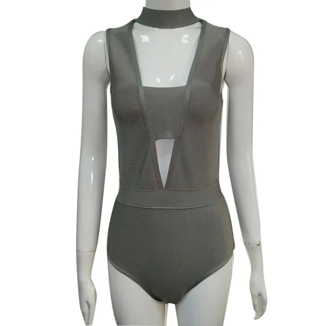 Halter sexy beach triangle one piece swimsuit Grey - Shop at LoveMi
